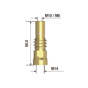 FUBAG Адаптер контактного наконечника сварочного аппарата  M10х60 мм (2 шт.) в Махачкале фото