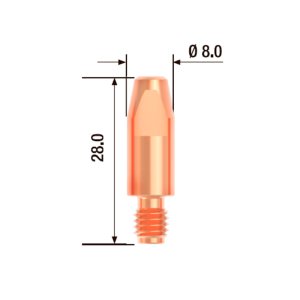 FUBAG Контактный наконечник M6х28 мм ECU D=0.9 мм (25 шт.) в Махачкале фото