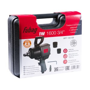 FUBAG Пневмогайковерт ударный IW1600 3/4 дюйма с  набором головок в кейсе в Махачкале фото