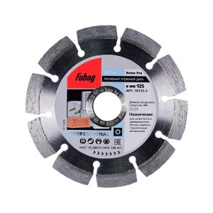 Алмазный отрезной диск FUBAG Beton Pro D125 мм/ 22.2 мм по бетону в Махачкале фото