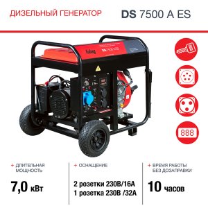 FUBAG Дизельный генератор с электростартером и коннектором автоматики DS 7500 A ES в Махачкале фото