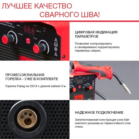 Полуавтомат сварочный FUBAG IRMIG 200 SYN с горелкой 250 А 3 м в комплекте в Махачкале фото