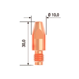 FUBAG Контактный наконечник M8х30 мм ECU D=1.4 мм (10 шт.) в Махачкале фото
