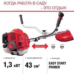 FUBAG Бензиновый триммер FPT 43 + Триммерная леска  сечение витой квадрат L 130 м * 2.4 мм в ПОДАРОК в Махачкале фото