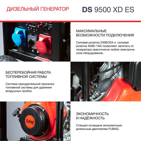 FUBAG Дизельный генератор (одно- и трехфазный) с электростартером DS 9500 XD ES в Махачкале фото